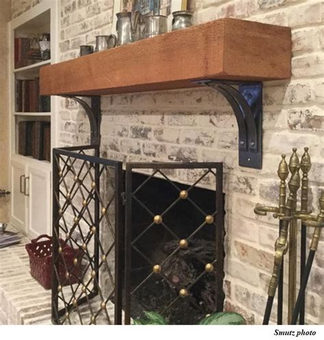 wrought iron fireplace mantel brackets